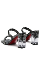 Pretty In Black Block Heel